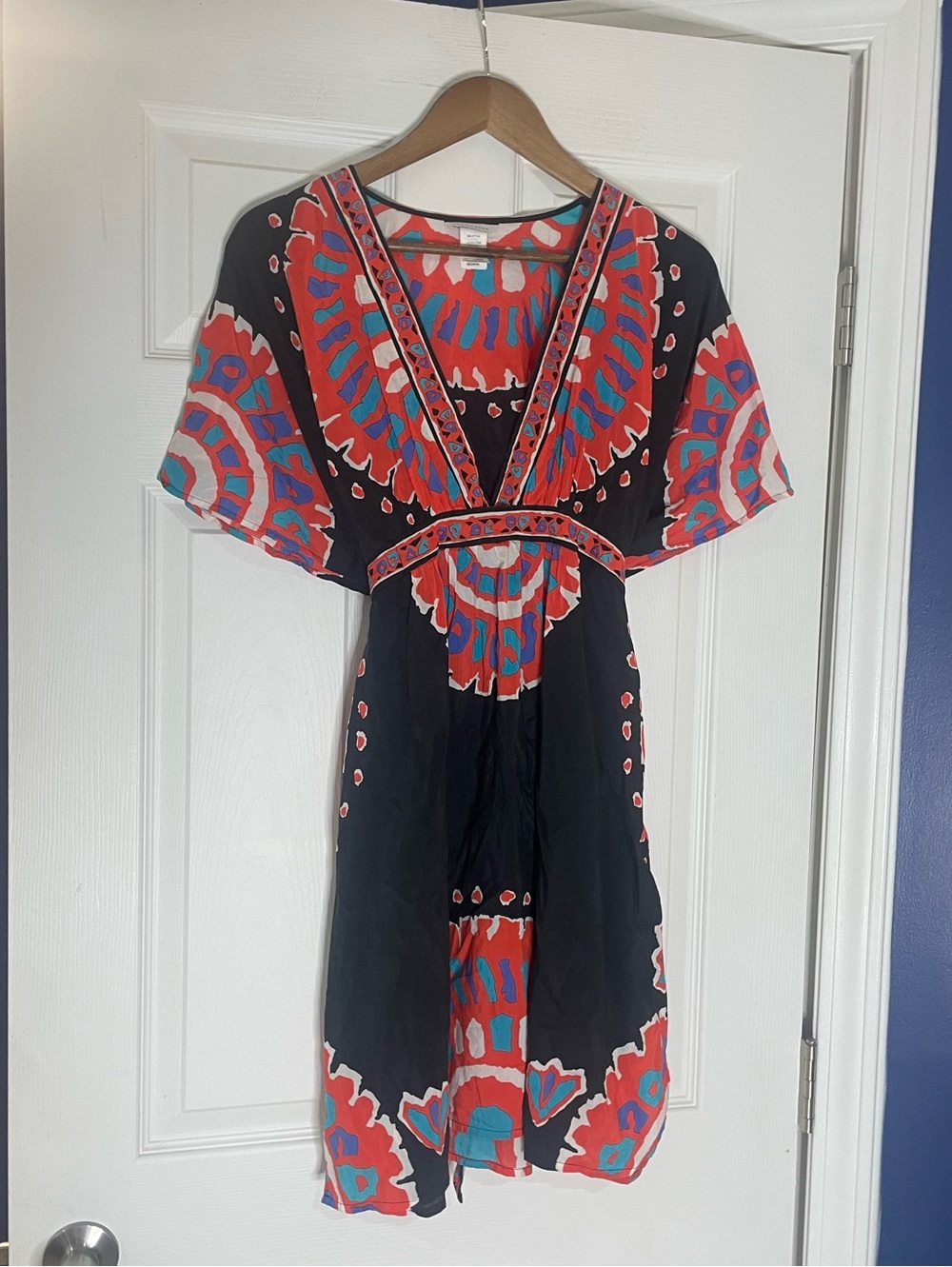 Trina Turk silk blend "Yucateca" tunic swimsuit cover-up - Medium - Picture 2 of 4